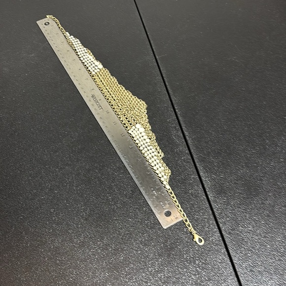 Banana Republic Net Chain Elegant Gold Tone Statement Necklace - Picture 9 of 10